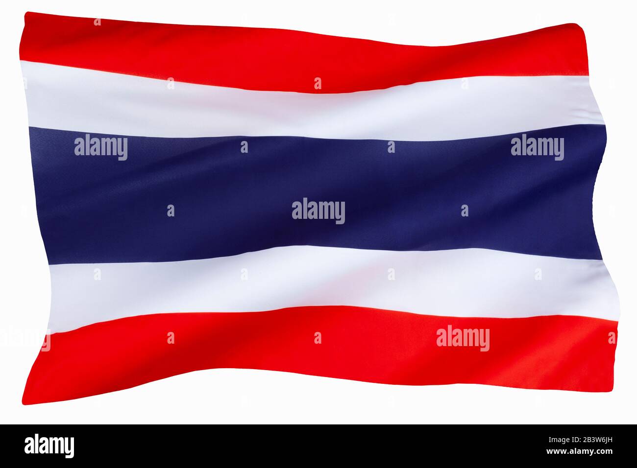 La bandiera nazionale del Regno di Thailandia - Questa è la bandiera nazionale e la civile e lo Stato ensign. Foto Stock