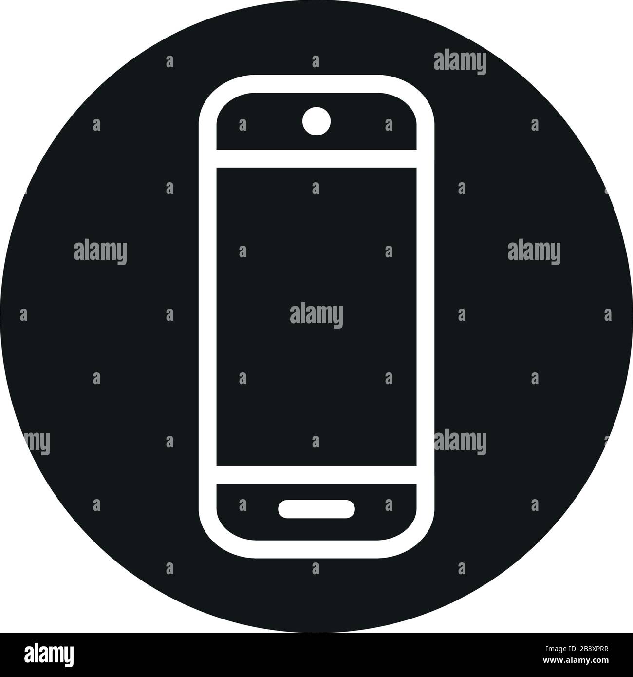 Design icona stile blocco linea smartphone, tecnologia cellulare cellulare telefono digitale comunicazione e tema social media illustrazione vettoriale Illustrazione Vettoriale