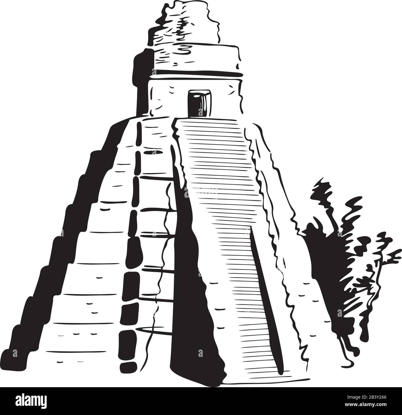 La piramide Maya Illustrazione Vettoriale