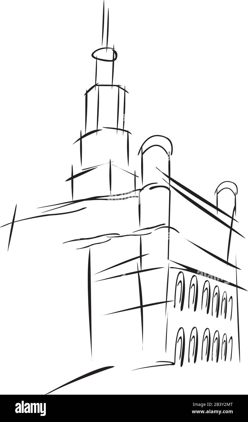 castello reale della città vecchia Illustrazione Vettoriale