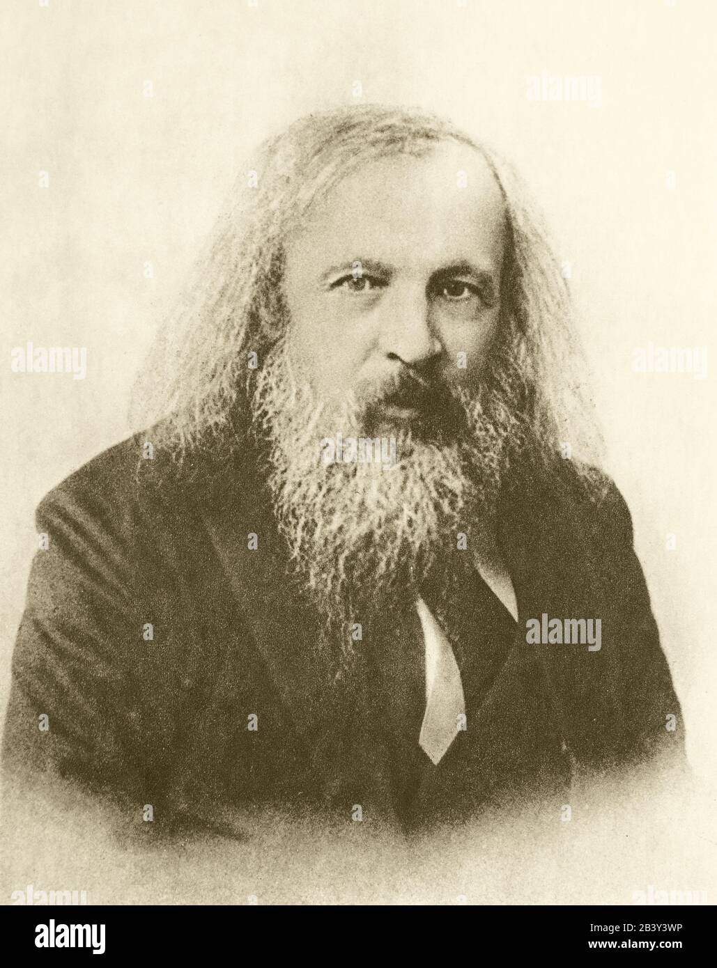 Ritratto fotografico di D.I. Mendelev. Foto Stock