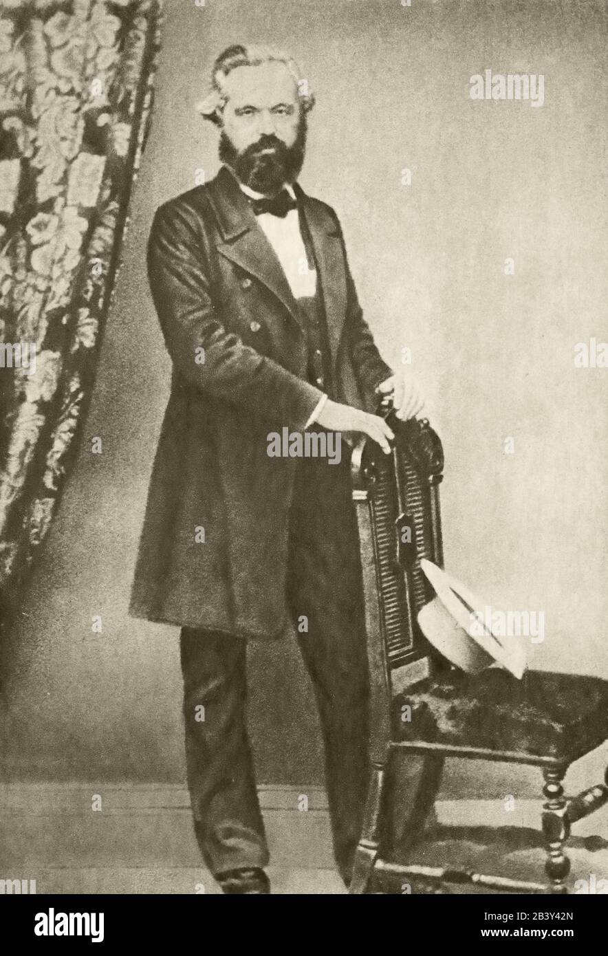 Ritratto fotografico di Karl Marx. 1861. Foto Stock
