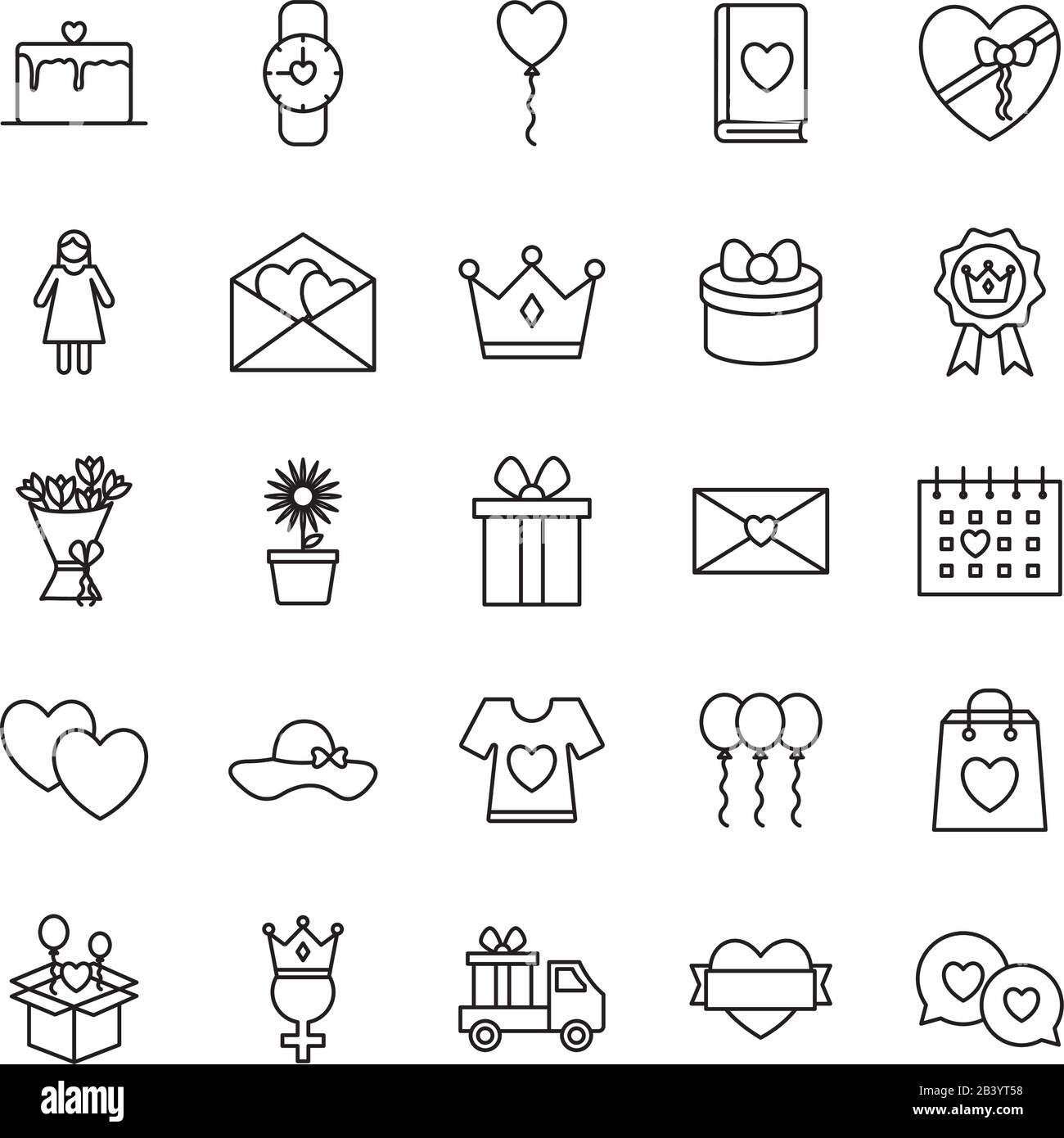 happy mamme giorno linea stile icona set disegno vettoriale Illustrazione Vettoriale