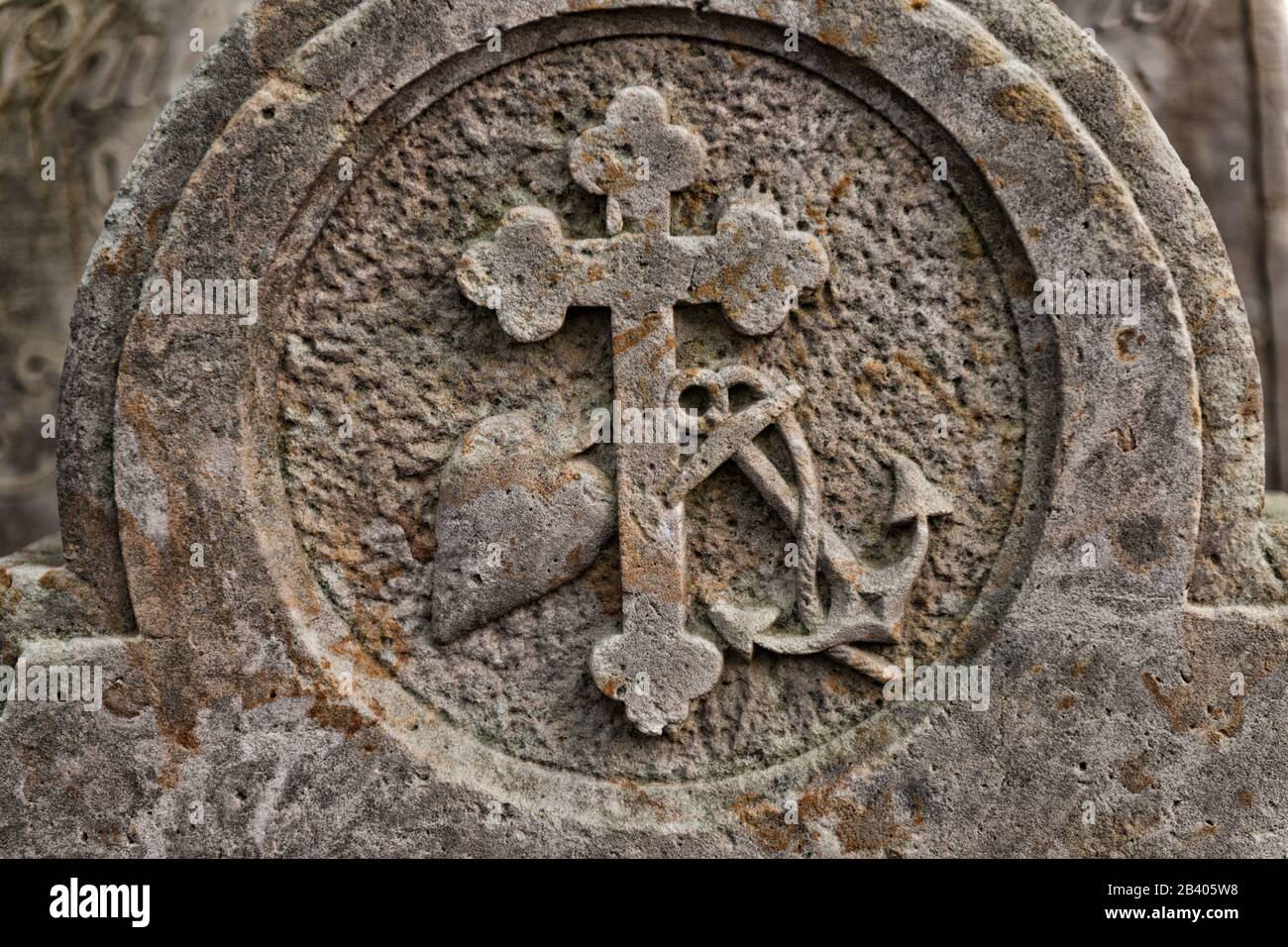 Lapide di un marittimo, cimitero della comunità di Nebel, isola del Mare del Nord di Amrum, Nord Frisia, Schleswig-Holstein, Germania del Nord, Europa Foto Stock