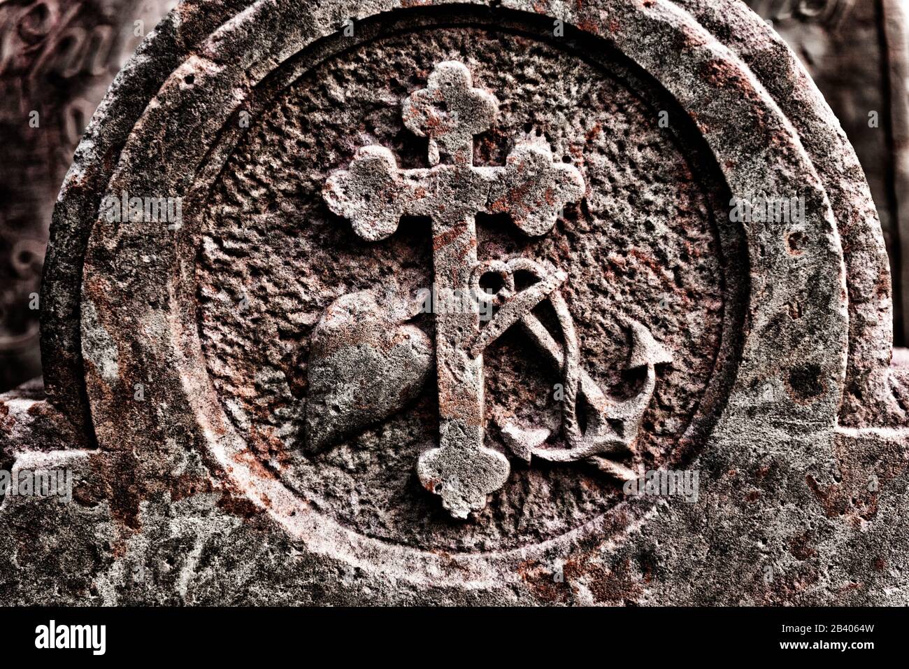 Lapide di un marittimo, cimitero della comunità di Nebel, isola del Mare del Nord di Amrum, Nord Frisia, Schleswig-Holstein, Germania del Nord, Europa Foto Stock