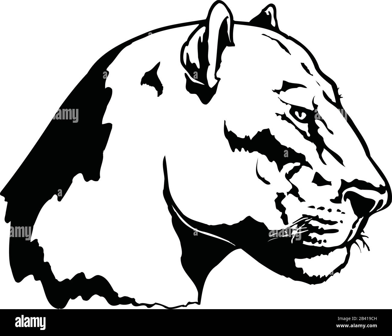 Testa leone illustrazione vettoriale Illustrazione Vettoriale