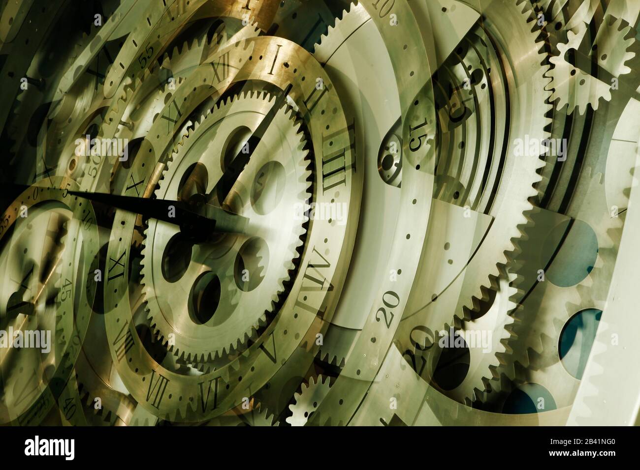 Orologio rotante, primo piano Foto Stock