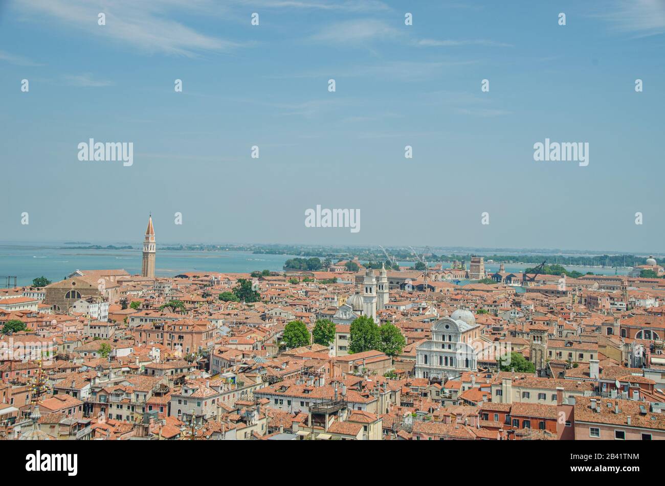 Bella vista di Venezia da San Marco Companile a Venezia Italia Foto Stock