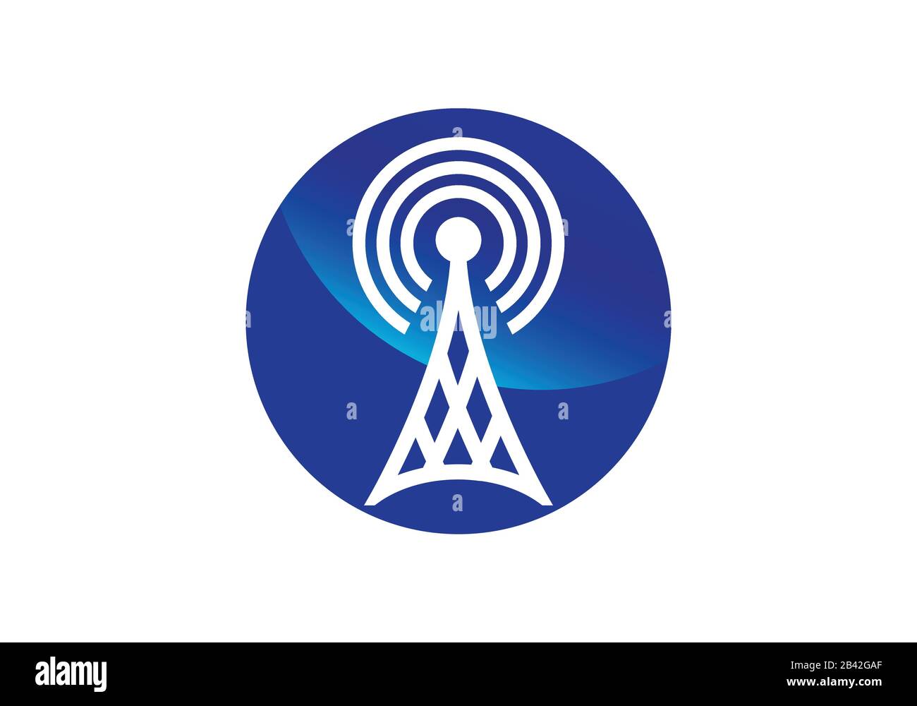 Simbolo WiFi. Connessione Internet wireless o segnale hotspot. Illustrazione Vettoriale