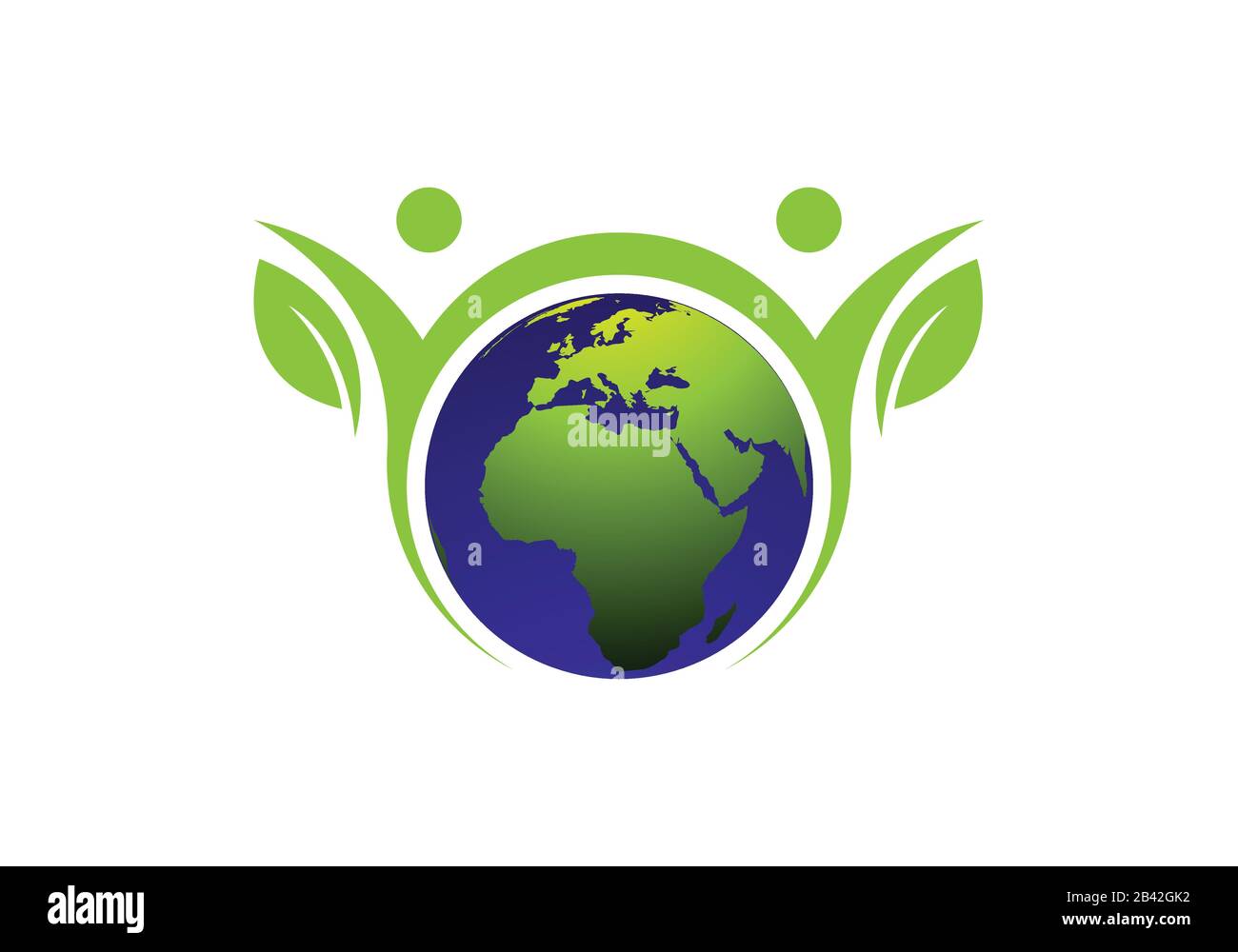 Persone astratte con il simbolo del logo del globo, modello Vector design Illustrazione Vettoriale