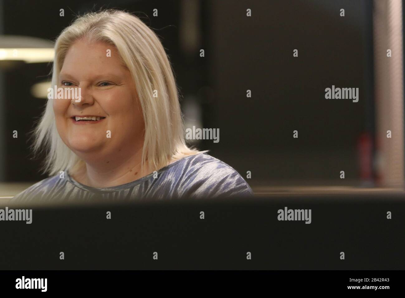 5 marzo 2020: 5 marzo 2020 (Malaga) ''¢ Louise Brown, la prima persona al mondo nata dalla fecondazione In Vitro, è stata a Malaga per dare una conferenza organizzata dall'unità Di Riproduzione (SRU) del Gutenberg Centre . Il britannico Louise Brown è stato oggi protagonista dell'incontro organizzato dall'unità Di Riproduzione del Centro Gutenberg di Malaga presso il Palacio Hotel di Malaga. La prima ragazza del mondo concepita dalla fecondazione in vitro ha visitato Malaga per dire, tra le altre cose, Louise Brown sapeva per la prima volta che era la prima bambina del mondo nata da f in vitro Foto Stock