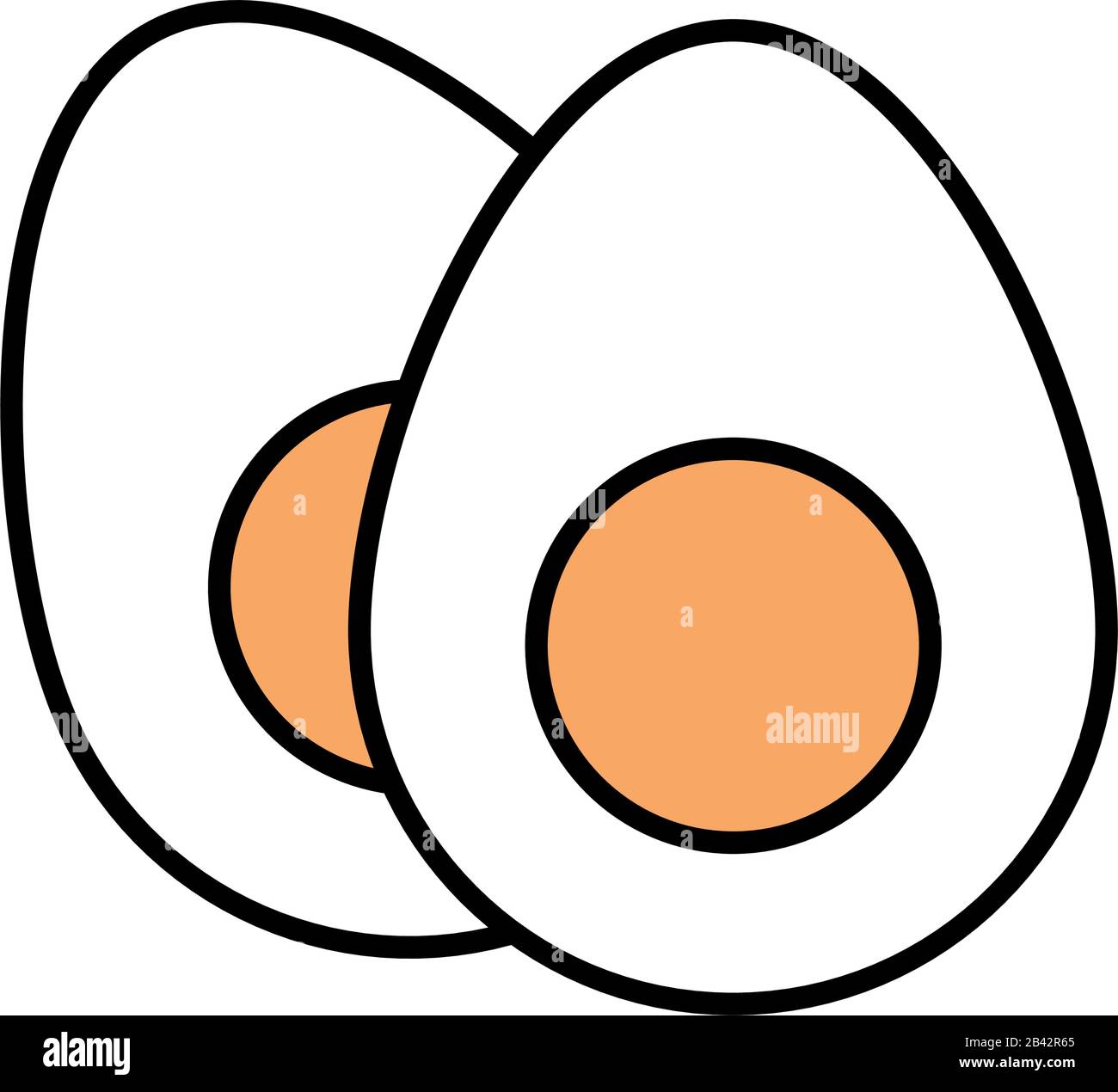 sushi orientale menu uova bollite mangiare vettore illustrazione linea e riempire stile icona Illustrazione Vettoriale