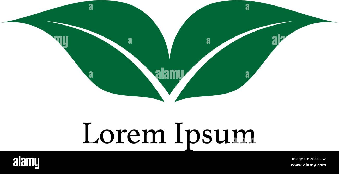 Salva il nostro logo Planet concetto isolato su sfondo bianco. Modello di disegno del logo Nature. Immagine a doppia foglia verde. Salvare la terra. Salvare il nostro pianeta. Illustrazione Vettoriale