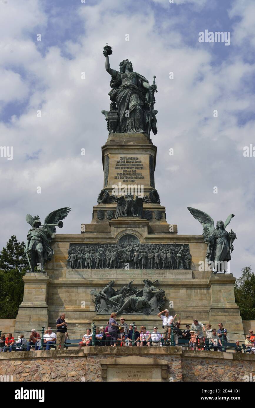 Niederwalddenkmal, Ruedesheim, Hessen, Deutschland / Rüdesheim Foto Stock