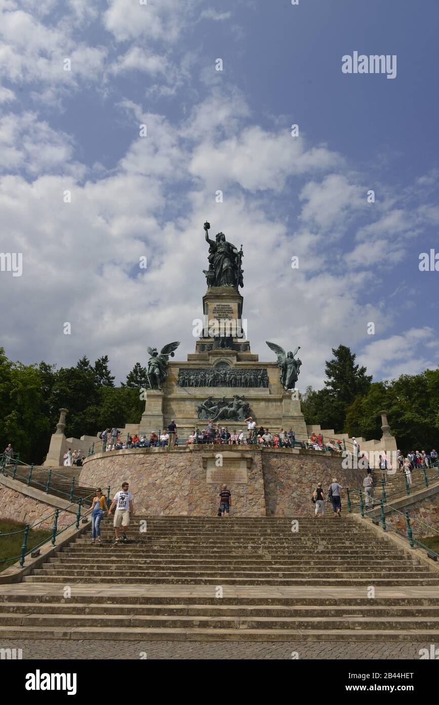 Niederwalddenkmal, Ruedesheim, Hessen, Deutschland / Rüdesheim Foto Stock