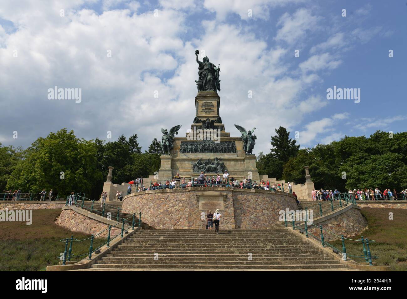 Niederwalddenkmal, Ruedesheim, Hessen, Deutschland / Rüdesheim Foto Stock