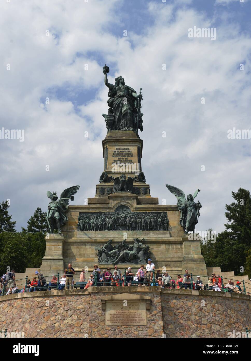 Niederwalddenkmal, Ruedesheim, Hessen, Deutschland / Rüdesheim Foto Stock