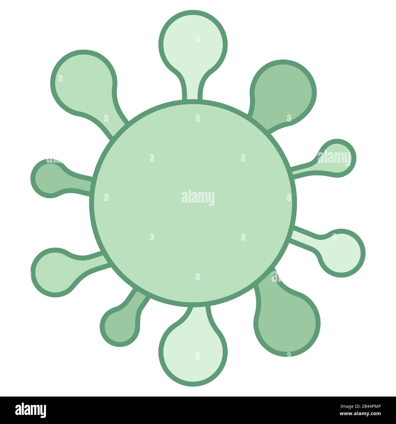 corona virus polmonite verde infezione virale illustrazione medica Foto Stock