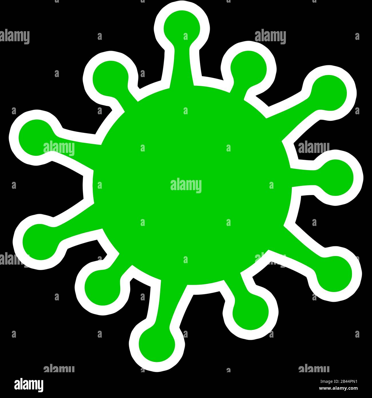 corona virus polmonite verde infezione virale illustrazione medica Foto Stock