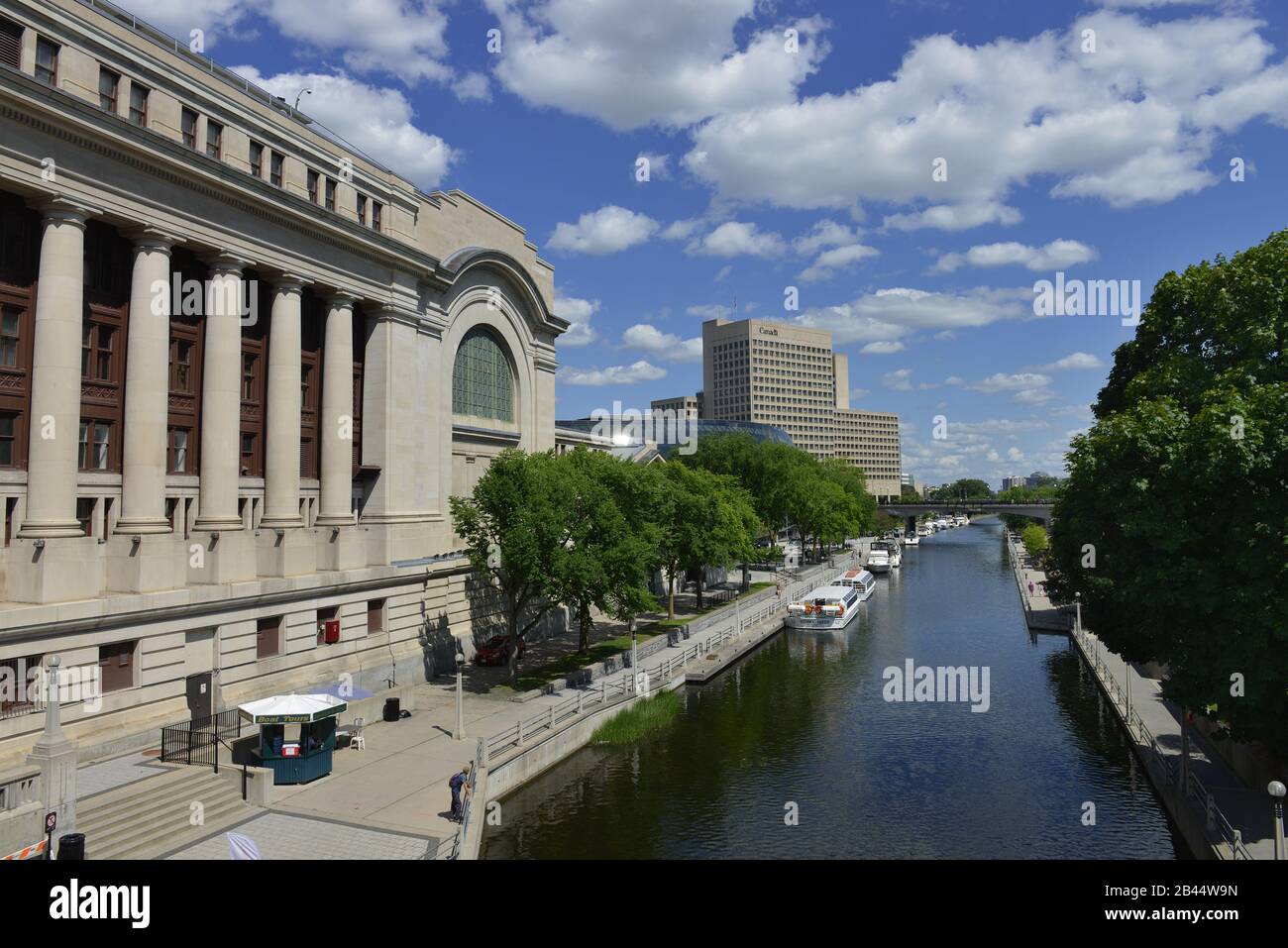 Ottawa Convention Centre, Rideau Kanal, Ottawa, Ontario, Kanada Foto Stock