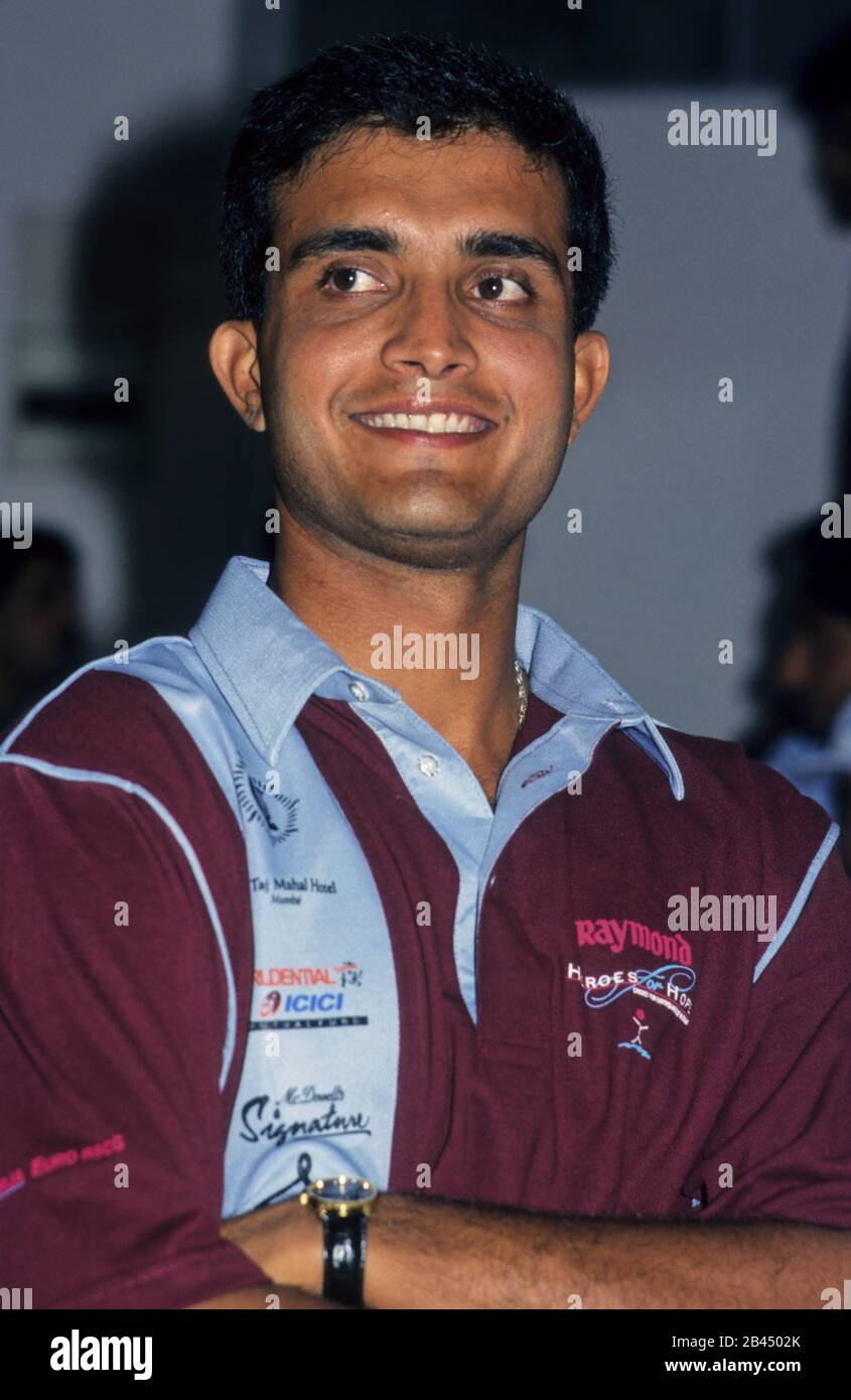 Soulav Ganguly, Soulav Chandidas Ganguly, Dada, amministratore indiano di cricket, commentatore, capitano della squadra di cricket, India, Asia, vecchia immagine del 1900 Foto Stock