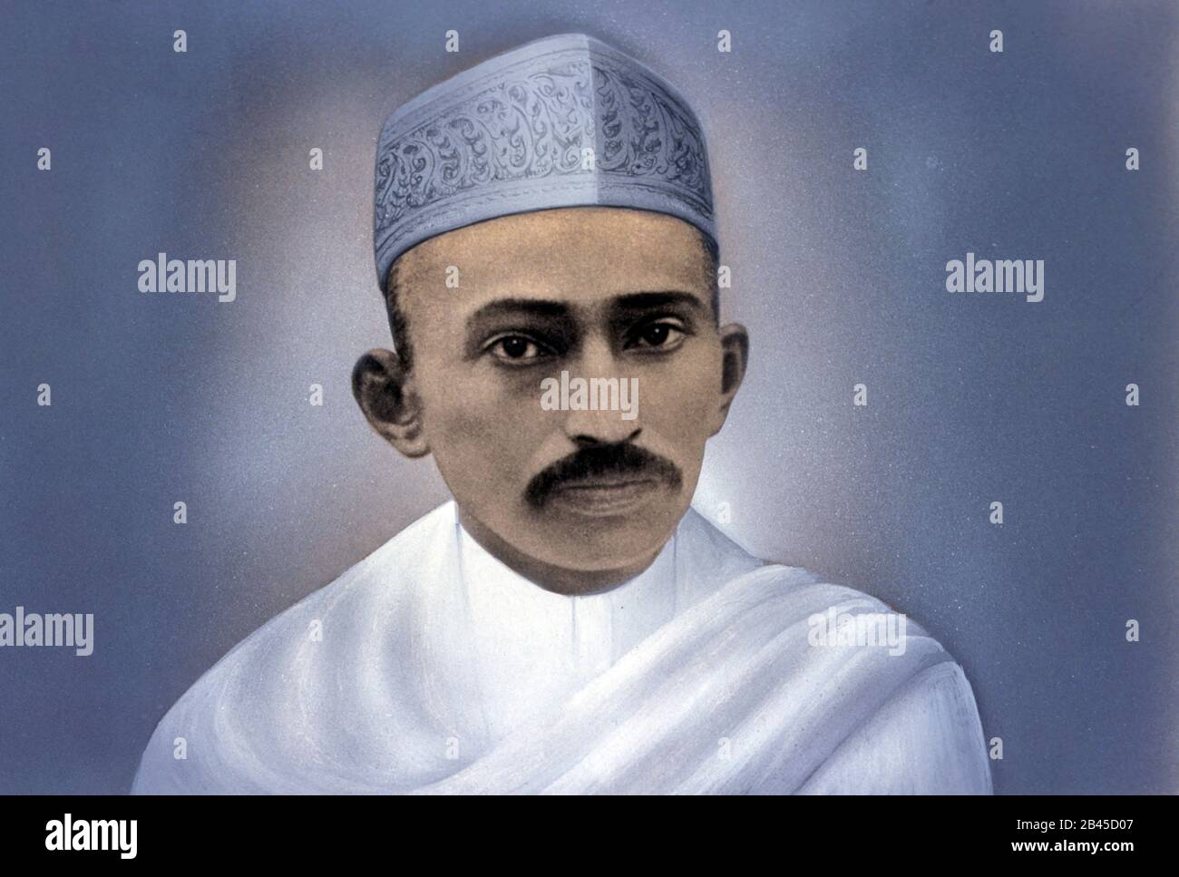 Mahatma Gandhi indossare cappello, India, Asia, 1910, vecchia immagine del 1900 vintage Foto Stock