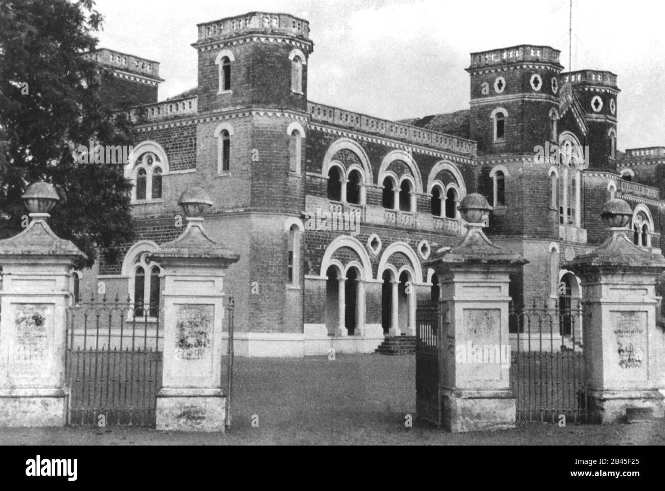 Mahatma Gandhi High School, Alfred High School, Mohandas Gandhi Vidhyalaya, Kathiawar High School, Rajkot, Gujarat, India, Asia, vecchia immagine del 1900 Foto Stock