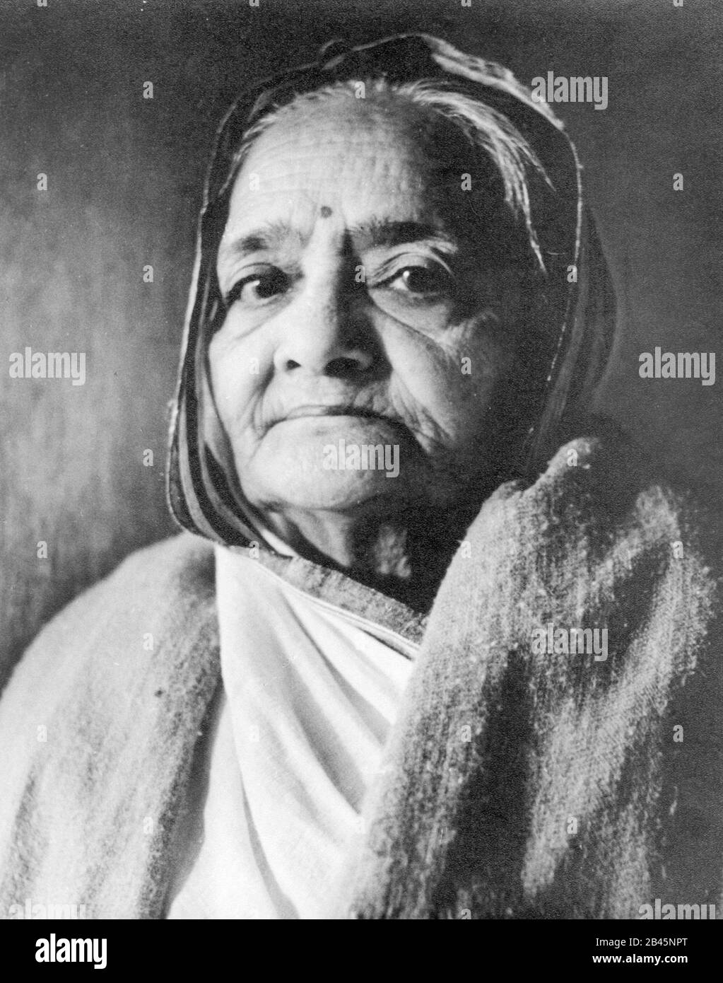 Kasturba Gandhi, ritratto, India, vecchia immagine del 1900 Foto Stock