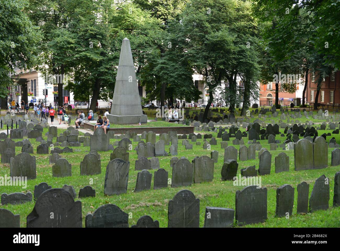 Friedhof, ´Granary Burying Ground´, Tremont Street, Boston, Massachusetts, Stati Uniti Foto Stock