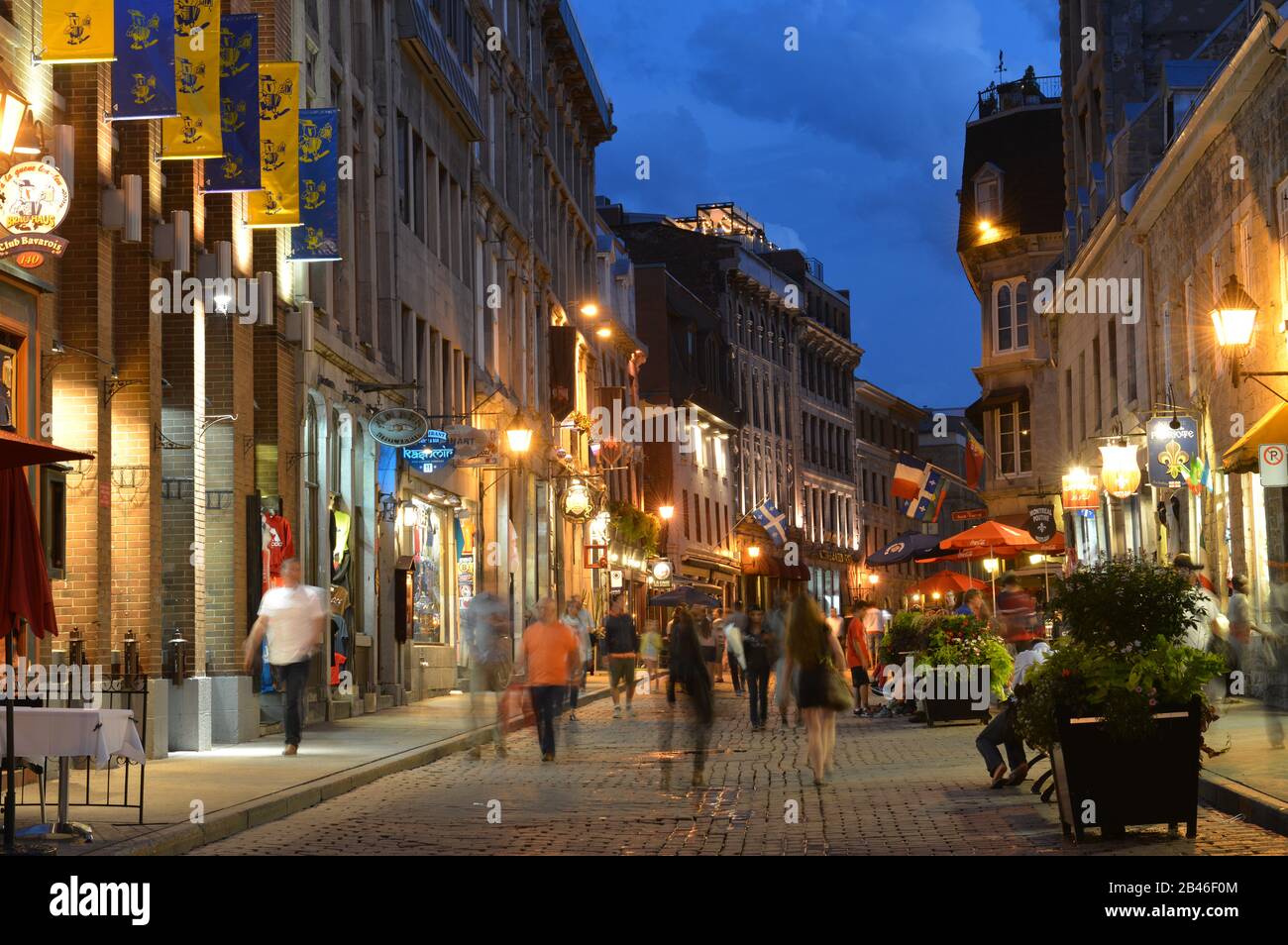 Rue Saint-Paul, Montreal, Quebec, Kanada Foto Stock