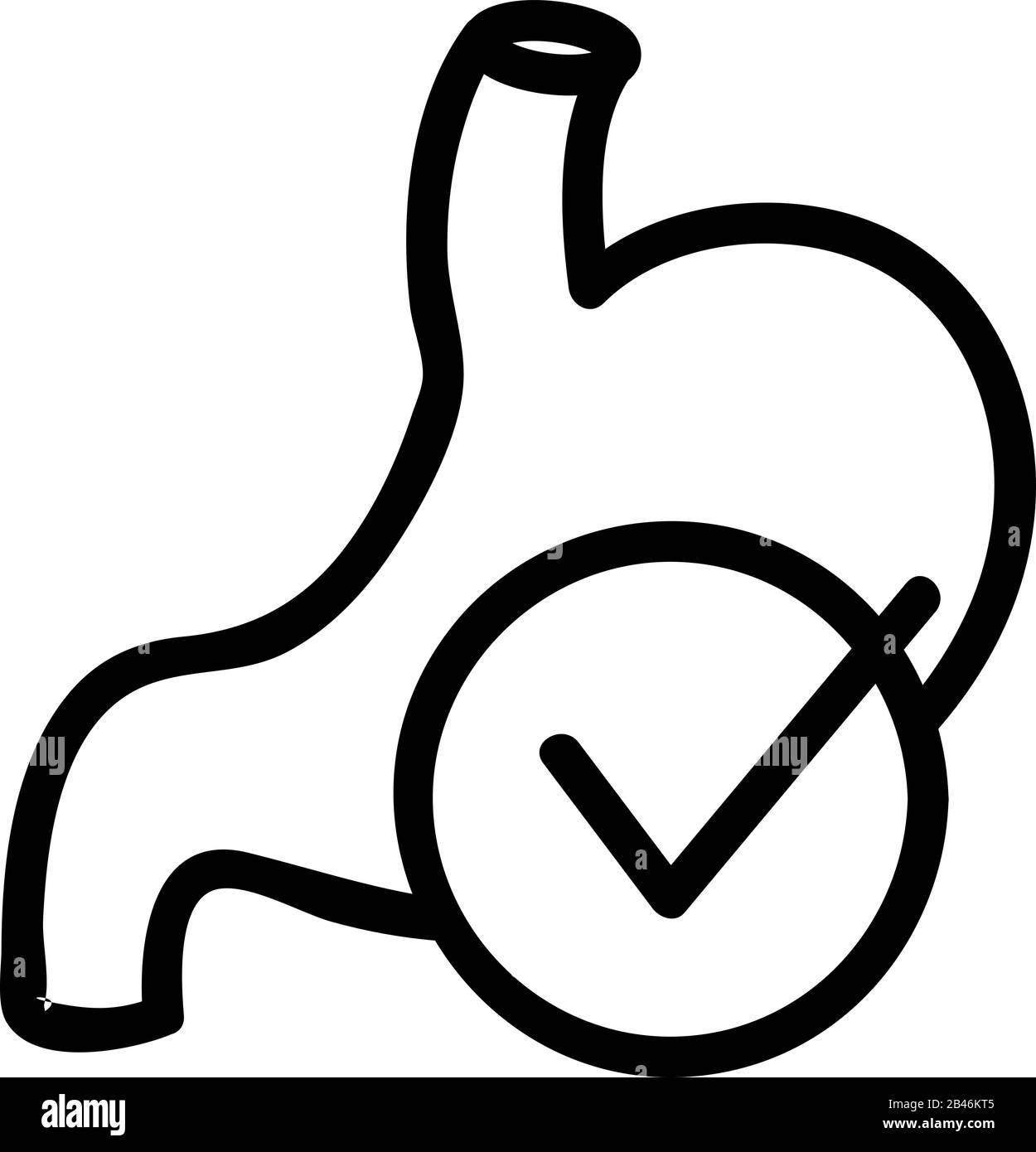 vettore di icone probiotiche. Illustrazione del simbolo del contorno isolato Illustrazione Vettoriale