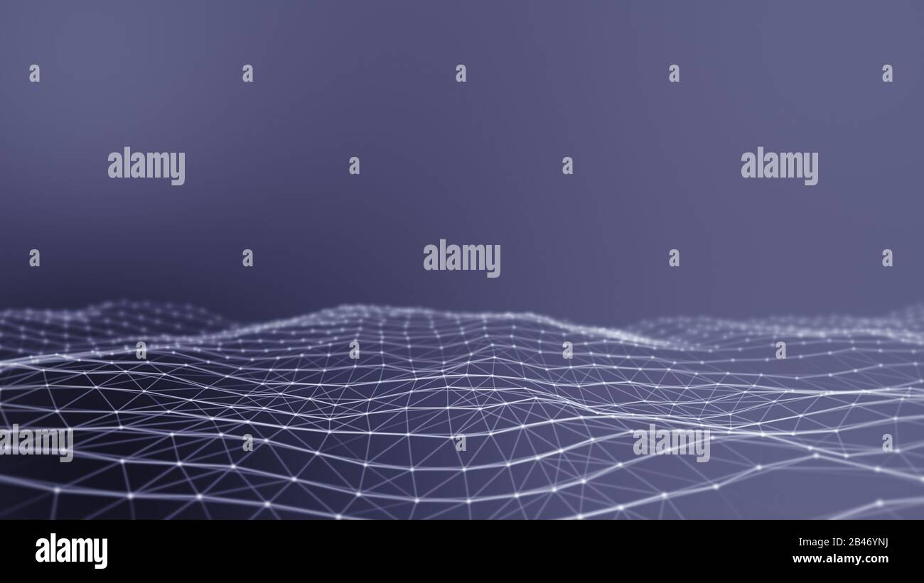 Panorama digitale connesso background della rete di big data Foto Stock