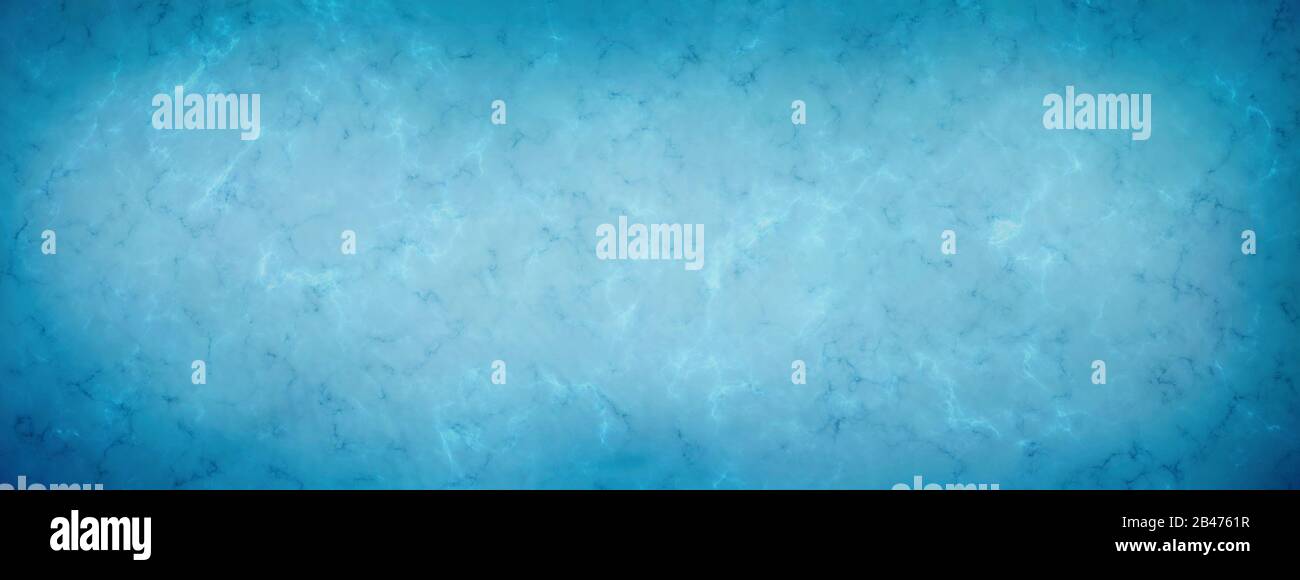 Elegante texture blu marmorizzata orizzontale sfondo vuoto. Carta d'epoca di lusso. Sfondo a trama sfocata. Sfondo del sito Web. Banner vintage Foto Stock