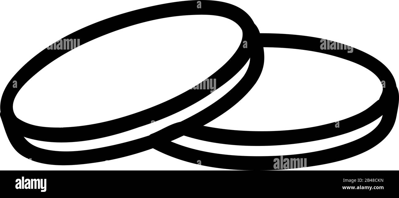 Vettore icona cookie biscotto. Illustrazione del simbolo del contorno isolato Illustrazione Vettoriale