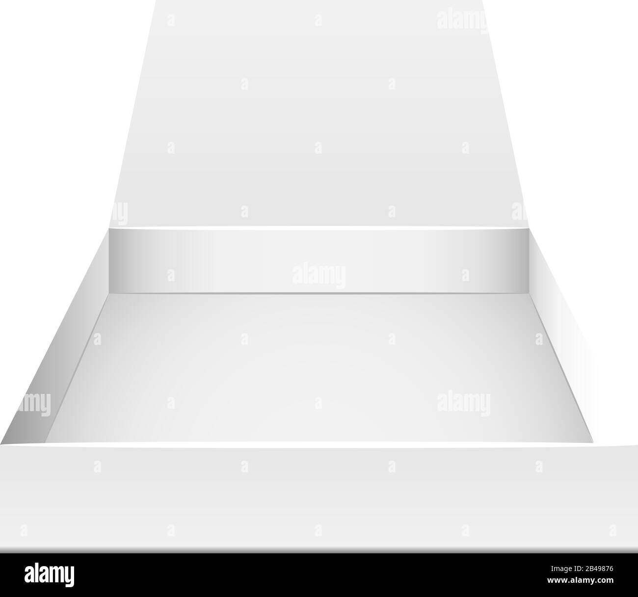 Immagine della confezione aperta, con vettore di sfondo bianco Illustrazione Vettoriale
