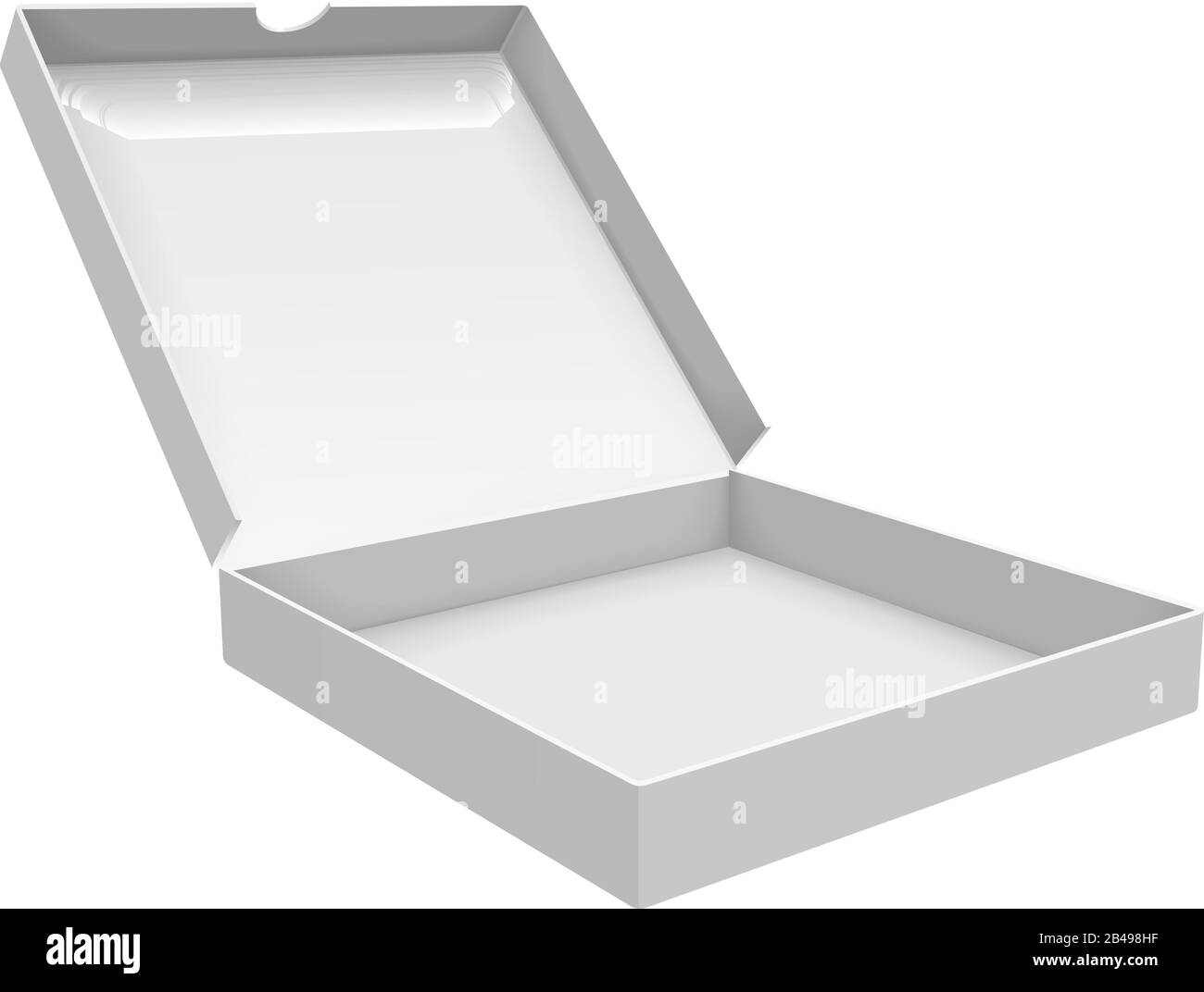 Illustrazione della scatola della pizza, con vettore di fondo bianco Illustrazione Vettoriale