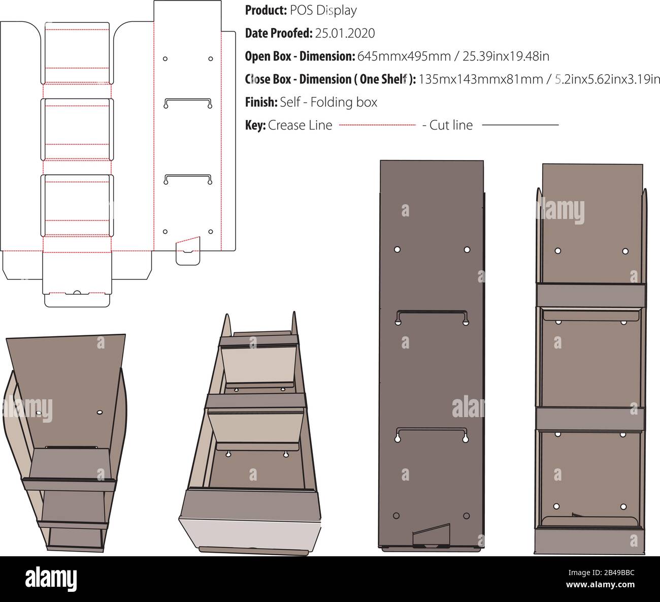 Pos Floor Display Illustrazione Vettoriale