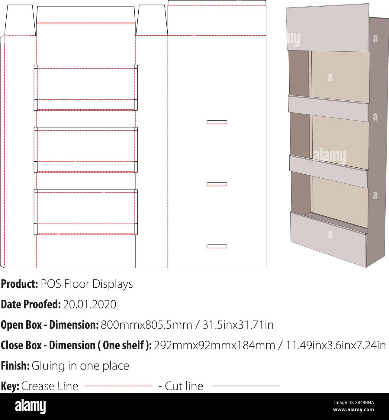 Pos Floor Display Illustrazione Vettoriale