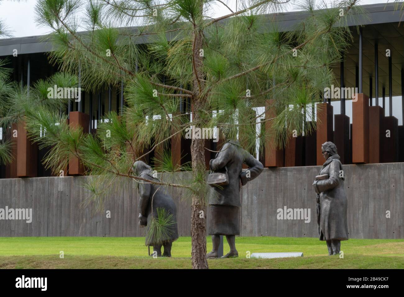 Il National Memorial for Peace and Justice di Montgomery, Alabama Foto Stock