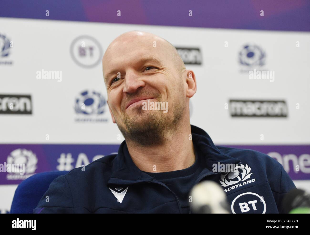 Oriam Sports Performance Centre, Riccarton, Edimburgo, Scozia. UK .6th 20 marzo. Scottish Rugby Head Coach Gregor Townsend Team annunciato per il 2020 Guinness Six Nations match contro la Francia a Murrayfield. Credito: Eric mccowat/Alamy Live News Foto Stock