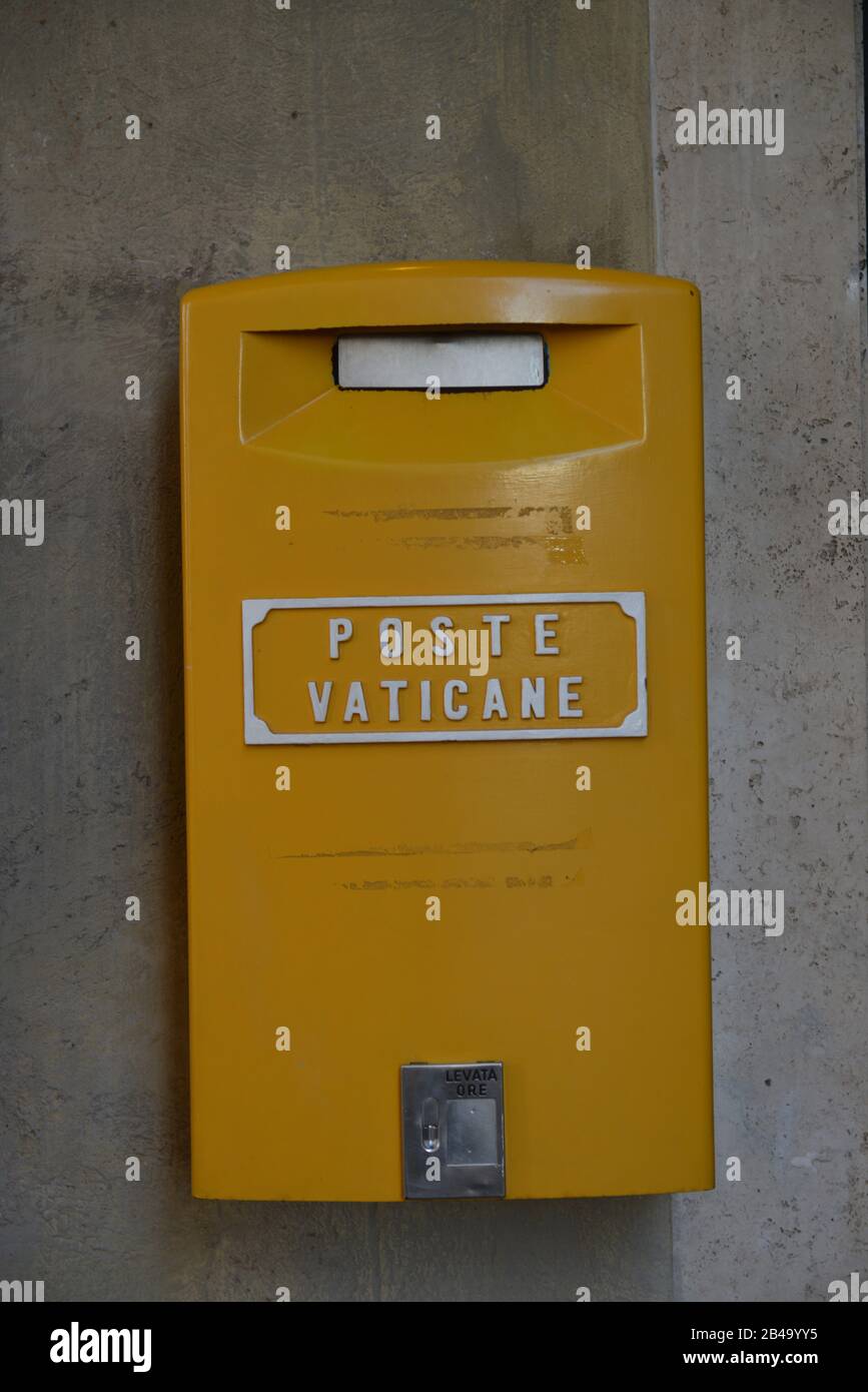 Briefkasten, Poste Vaticane, Vatikanstadt Foto Stock