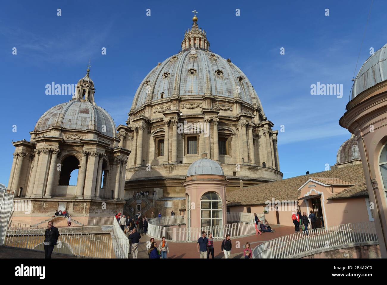 Kuppel, Petersdom, Vatikanstadt Foto Stock