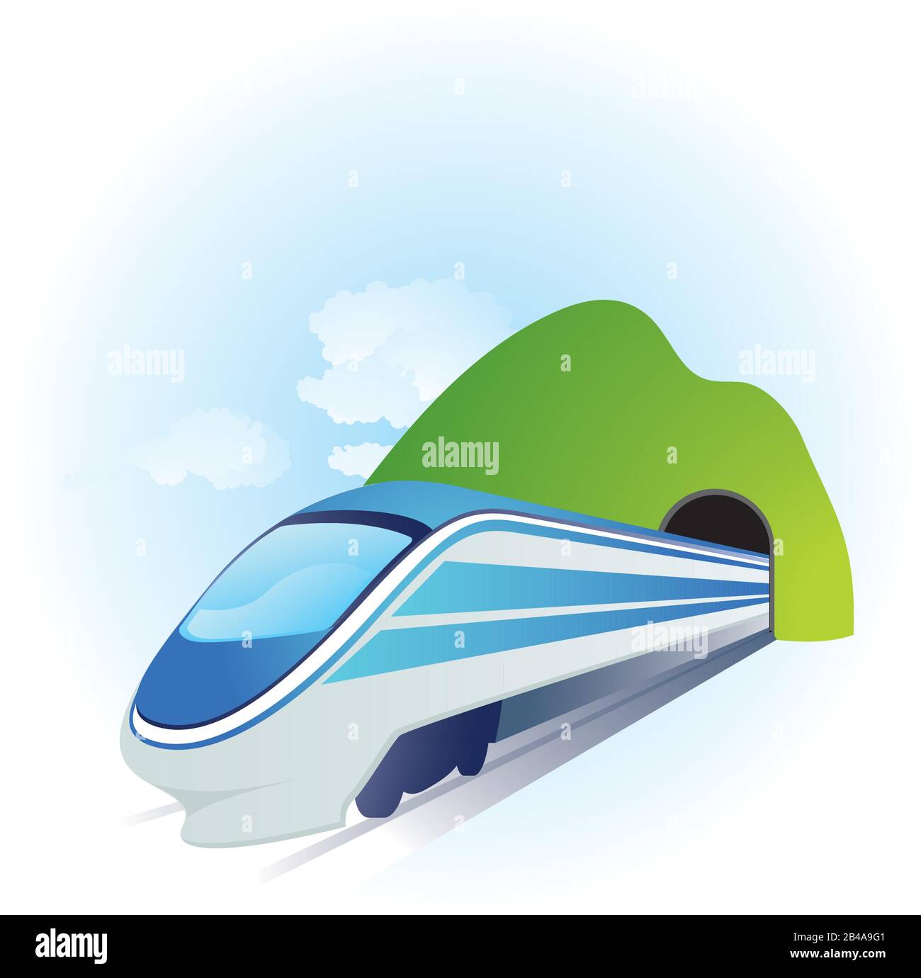 Illustrazione del treno, con bel vettore di fondo Illustrazione Vettoriale