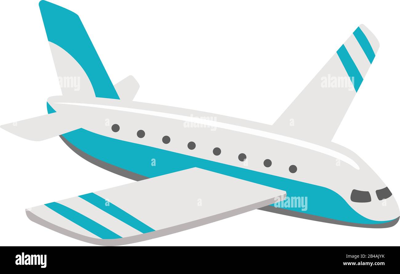 Illustrazione di aeroplano, con vettore di sfondo bianco Illustrazione Vettoriale