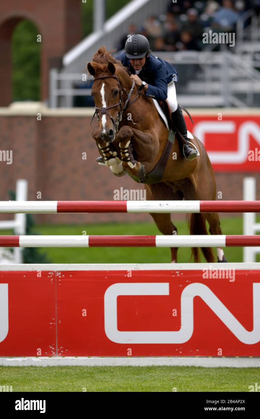 Affidabilità NC Grand Prix - Norman dello Joio (USA) riding Glasgow a livello nazionale Abete rosso di prati, Giugno 2006 Foto Stock