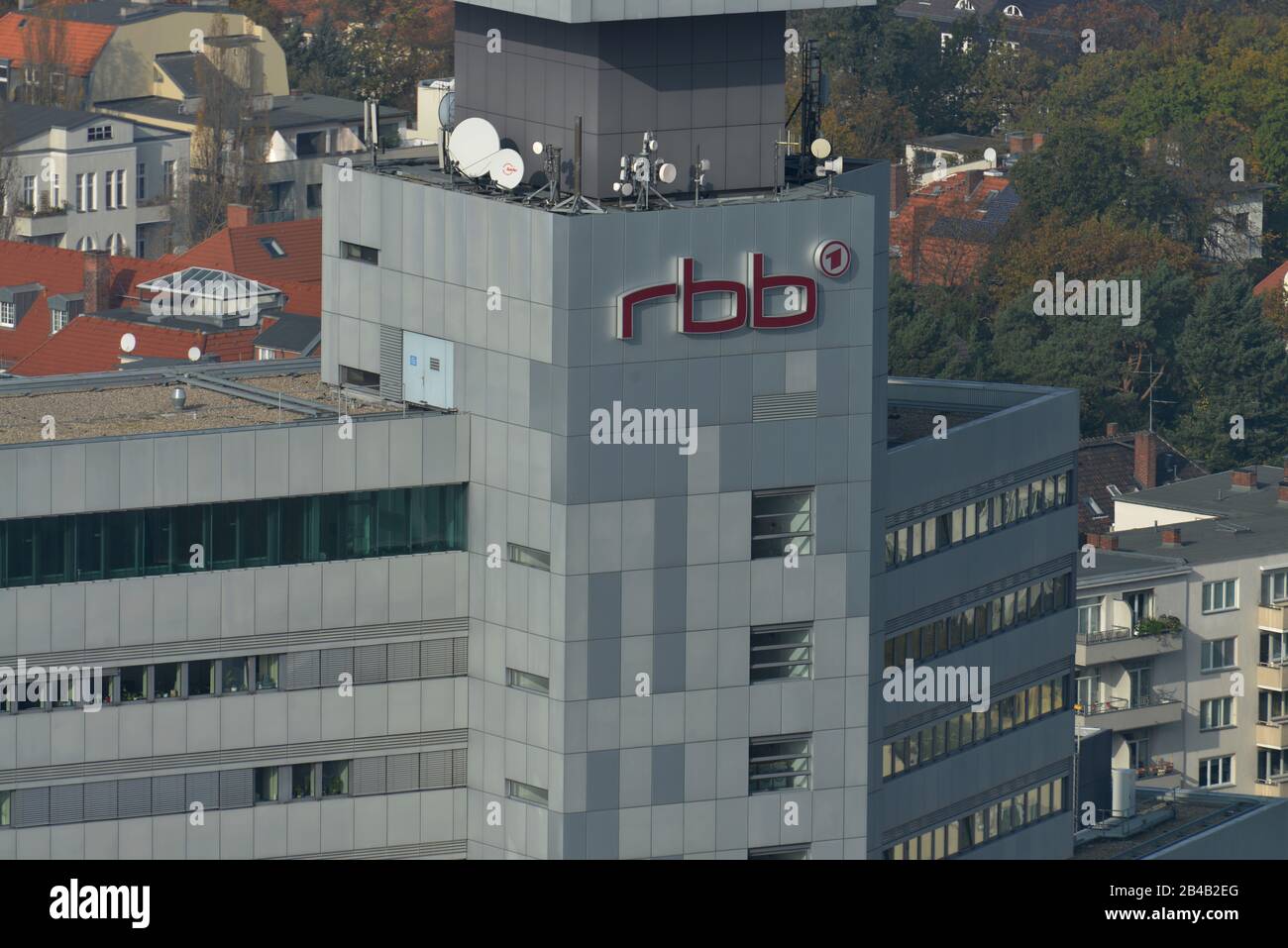 RBB, Masurenallee, Charlottenburg di Berlino, Deutschland Foto Stock