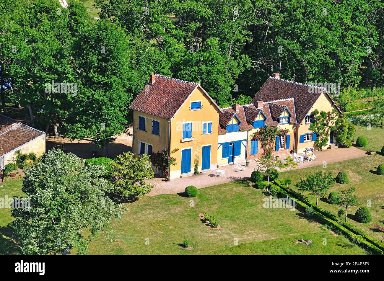 Francia, Loir-et-Cher (41), Blois, patrimonio dell'umanità (vista aerea) Foto Stock