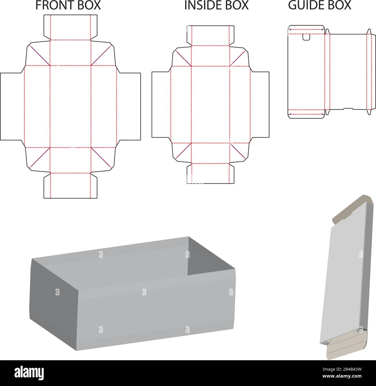 Scatola fustella per smartphone - con scatola guida Immagine e Vettoriale -  Alamy