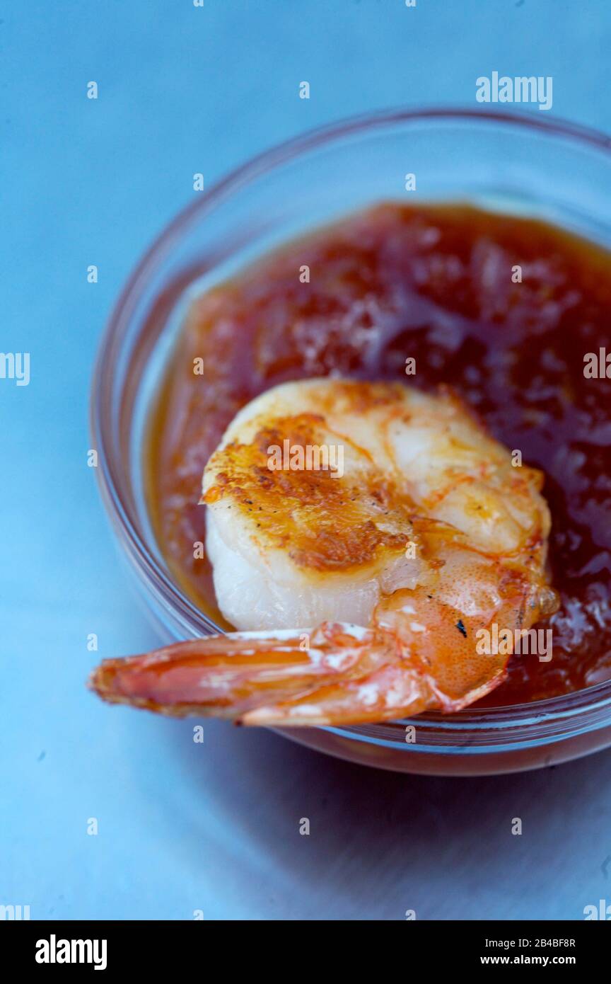 Grande Bbq Messicano Shrimp Foto Stock