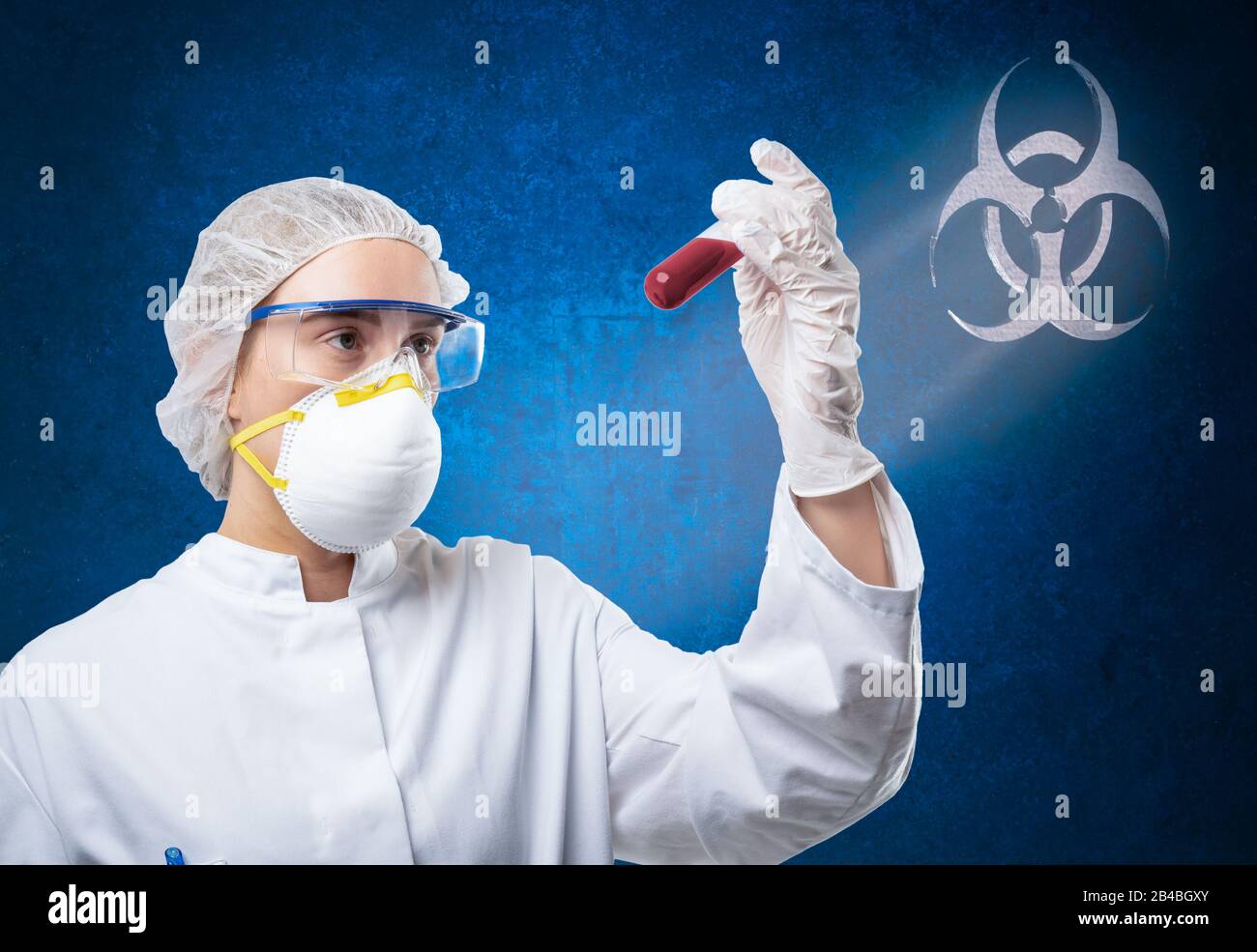 immagine concettuale sul rischio biologico di virus Foto Stock